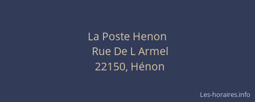 La Poste Henon