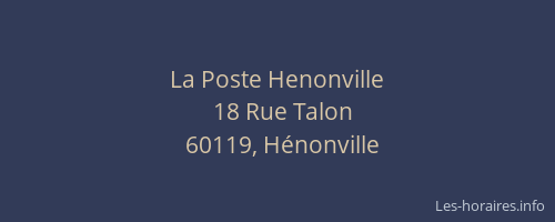 La Poste Henonville