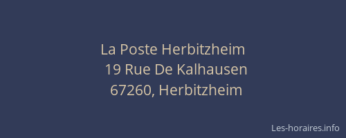 La Poste Herbitzheim