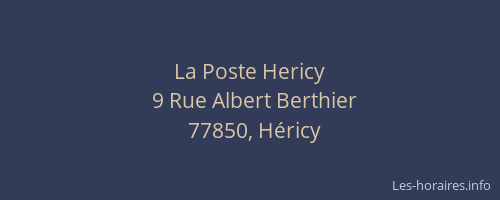 La Poste Hericy