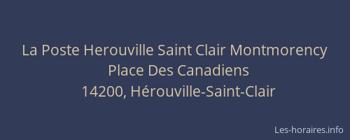 La Poste Herouville Saint Clair Montmorency