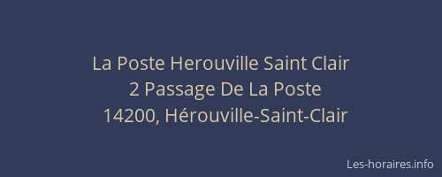 La Poste Herouville Saint Clair