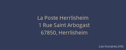 La Poste Herrlisheim