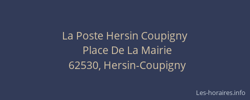 La Poste Hersin Coupigny