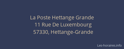 La Poste Hettange Grande