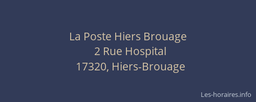 La Poste Hiers Brouage