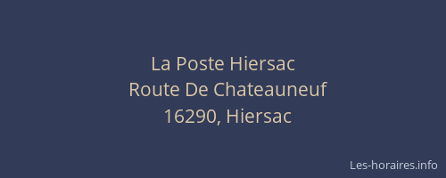 La Poste Hiersac
