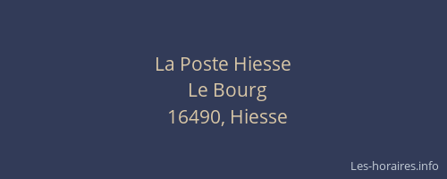 La Poste Hiesse