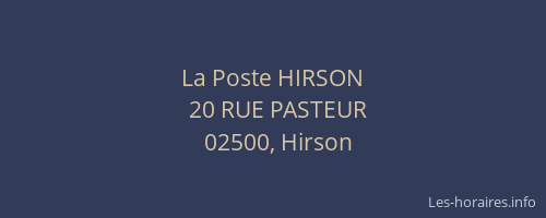 La Poste HIRSON