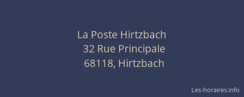 La Poste Hirtzbach