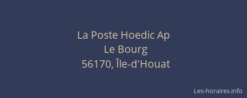 La Poste Hoedic Ap