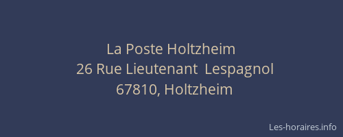 La Poste Holtzheim