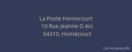 La Poste Homecourt