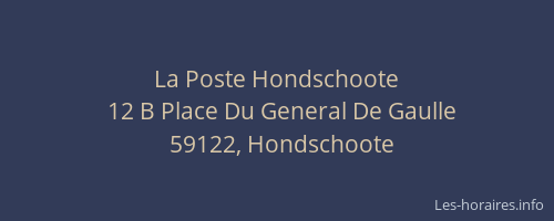La Poste Hondschoote