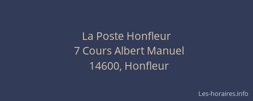 La Poste Honfleur