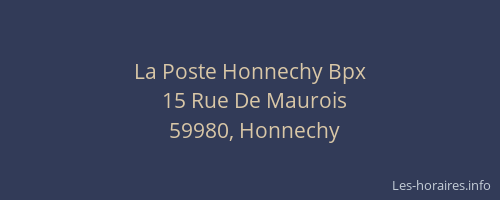 La Poste Honnechy Bpx