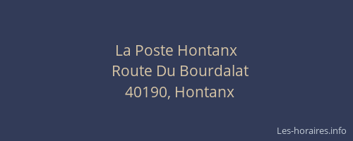 La Poste Hontanx