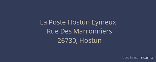 La Poste Hostun Eymeux