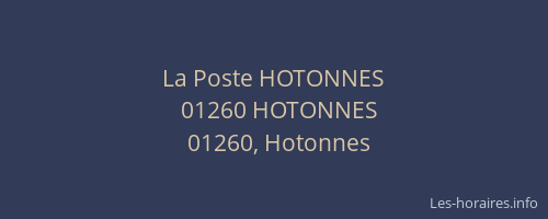 La Poste HOTONNES