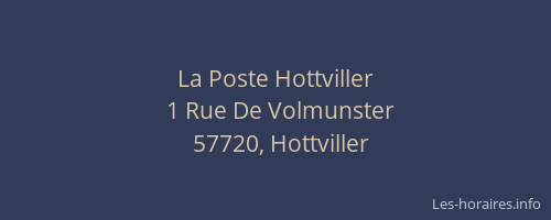 La Poste Hottviller