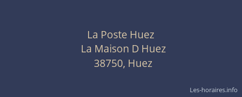 La Poste Huez