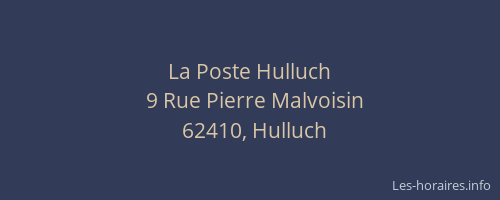 La Poste Hulluch