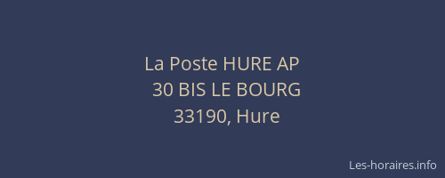 La Poste HURE AP