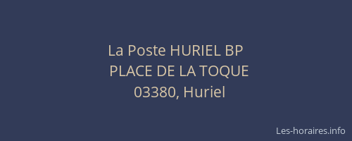 La Poste HURIEL BP