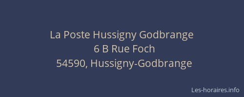 La Poste Hussigny Godbrange