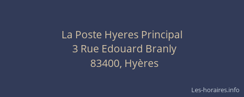 La Poste Hyeres Principal
