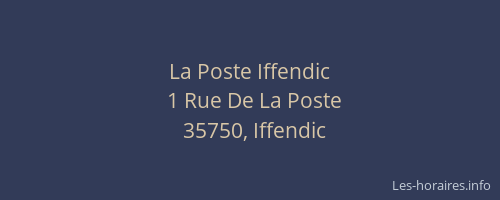 La Poste Iffendic