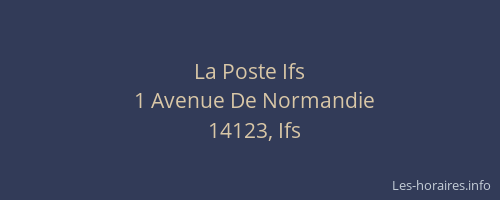 La Poste Ifs
