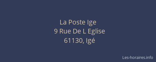 La Poste Ige