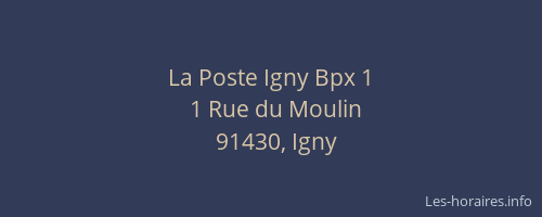 La Poste Igny Bpx 1