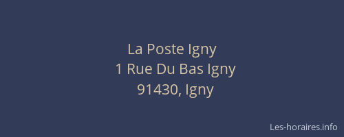 La Poste Igny