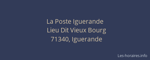 La Poste Iguerande
