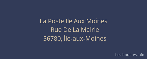 La Poste Ile Aux Moines