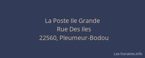 La Poste Ile Grande