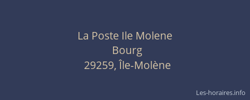 La Poste Ile Molene