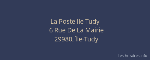 La Poste Ile Tudy