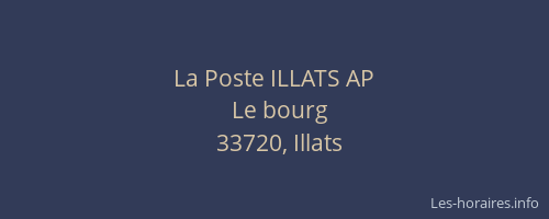 La Poste ILLATS AP