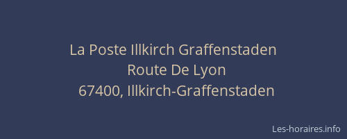 La Poste Illkirch Graffenstaden