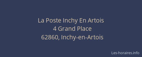La Poste Inchy En Artois