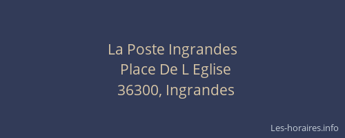La Poste Ingrandes