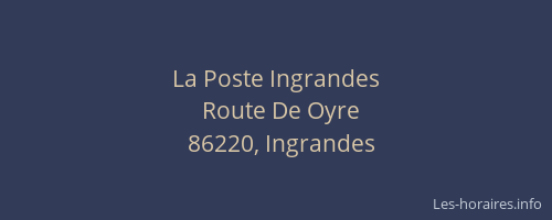 La Poste Ingrandes