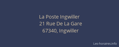 La Poste Ingwiller