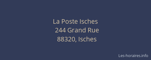 La Poste Isches