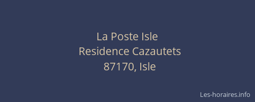 La Poste Isle