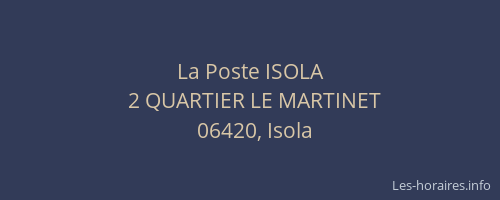 La Poste ISOLA