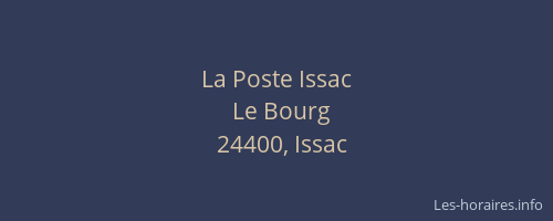 La Poste Issac
